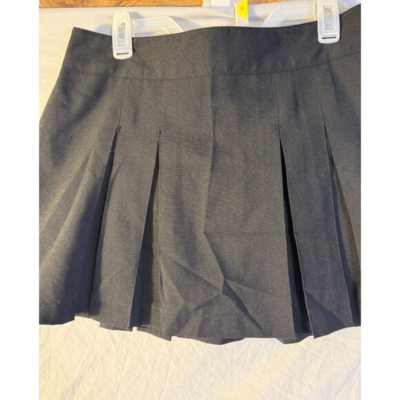 Emergency Exit Black Pleated Cheerleader Skirt Womens Juniors 13 Large Mini L - Picture 1 of 2